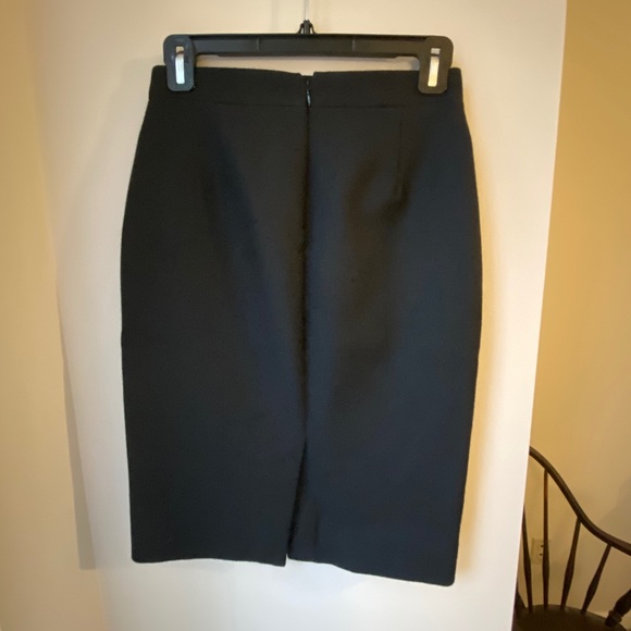 J.Crew Black Double Serge Wool No.2 Pencil Skirt - Picture 2 of 2